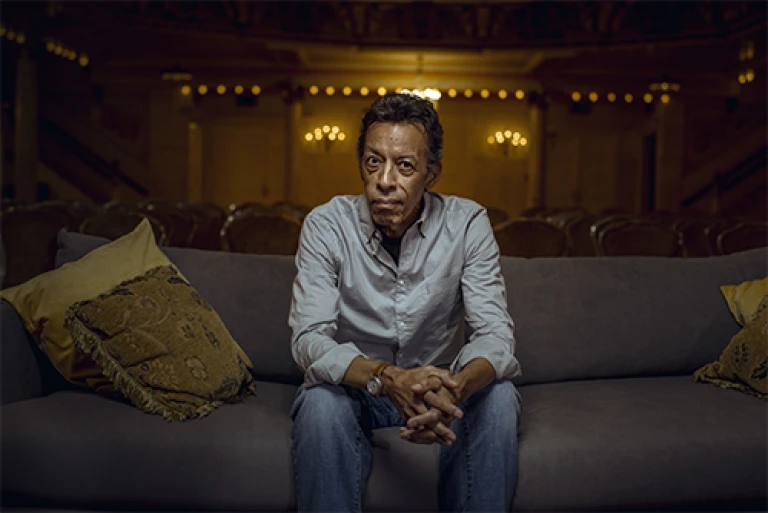 man on couch